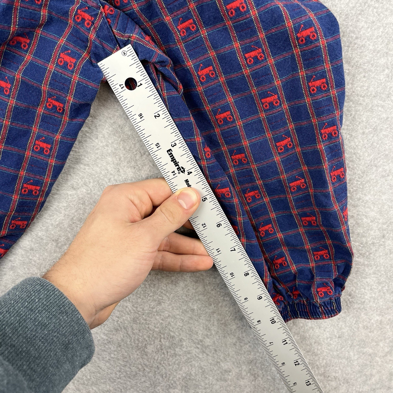 Vintage Osh Kosh B'Gosh Overalls 2T Red Blue MultiColored Wagons Trains Vestbak