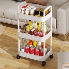 Servierwagen 3 Ebenen Küchenwagen Rollwagen Küche Bastelwagen Aufbewahrungswagen