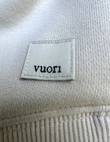 Vuori Women's XS Beige Cotton Blend V-Neck Sedona Cardigan - Picture 3 of 10