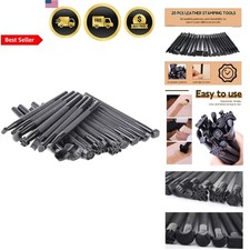 Juego de herramientas de estampado de cuero 20 piezas kit de perforación de talla para manualidades de cuero hágalo usted mismo
