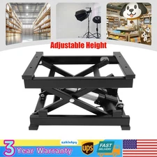 Electric Scissor Lift Table Hydraulic 130 lbs Adjustable Height 7.17-16.14in