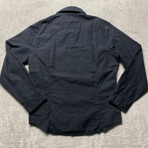 RRL Double RL Shirt Mens Large (Tagged XL) Black Pearl Snap Western *READ* - 第 10/13 張圖片