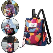Womens Ladies Waterproof Anti Theft Backpack Durable Travel School Bag Shoulder