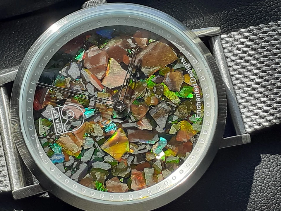 Reloj Pulsera Ammolite Chant Acero Inoxidable 33mm Piedras Preciosas 23mm Banda ✅GRATIS✅ Foto 4 de 4