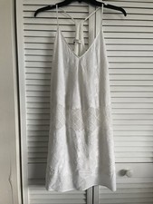 Lavender Brown Women’s White Lace Mini Dress SZ M