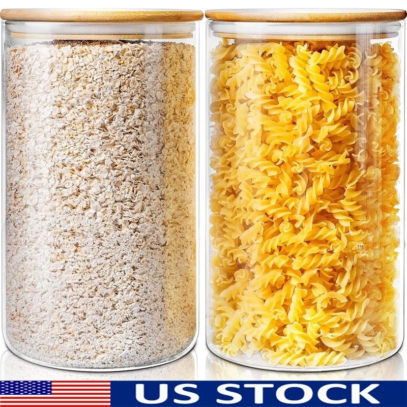 Extra Large Glass Storage Jars Airtight Bamboo Lid Food Containers W/ Labels New
Opens in a new wind