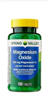 Spring Valley Magnesium Oxide 250 mg 100 Tablets Bone & Muscle Health