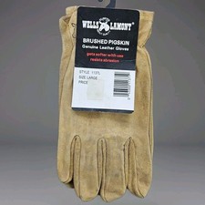 Vtg NOS Wells Lamont Brushed Pigskin Leather Work Gloves Adult Large Style 1137L