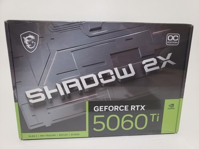 MSI NVIDIA GeForce RTX 5060 Ti Shadow 2X Overclocked 8GB GDDR7 Graphics Card New