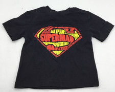 Superman Kids Short Sleeves Tshirt in Black Sz 2