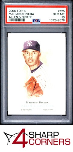 2006 TOPPS ALLEN & GINTER #125 MARIANO RIVERA YANKEES HOF PSA 10