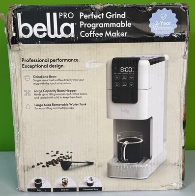 Bella PRO Perfect Grind Programmable Single-Serve Coffee Maker Built-in Grinder