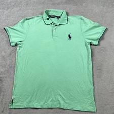 Polo Golf Ralph Lauren L Camicia Verde Pro Fit Collo Manica Corta Nuova Senza Etichette Preparata