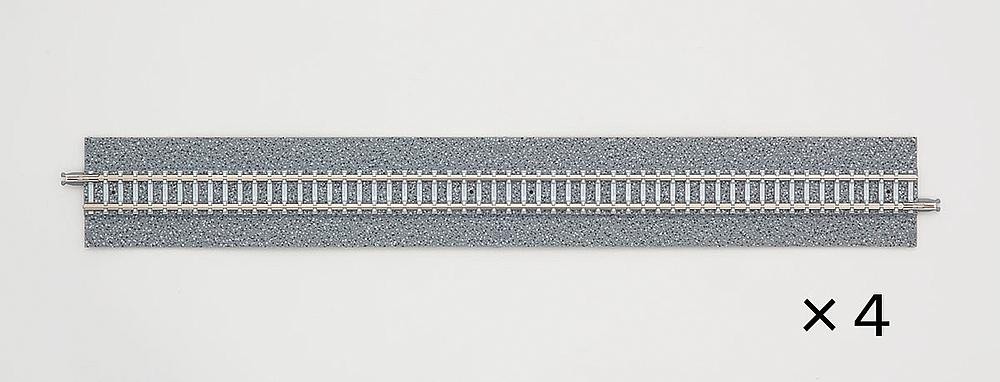 Tomytec 971762 - 4 Tracks, Straight with Wide Gravel Bedding, Each 280 mm - New