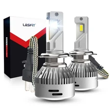 2pcs Lasfit H7 LED Headlight Bulb High Beam Super White 60W 6000LM Plug and Play