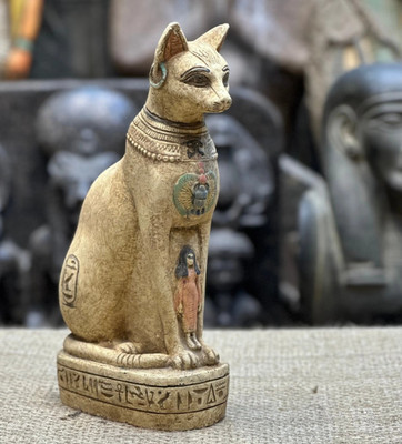 Authentic Ancient Egyptian Antiquities Rare Egyptian Cat Sculpture Egyptian BC