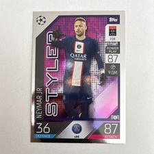 2022-23 Topps Match Attax Styler Neymar Jr #186 Paris Saint-Germain Soccer Card