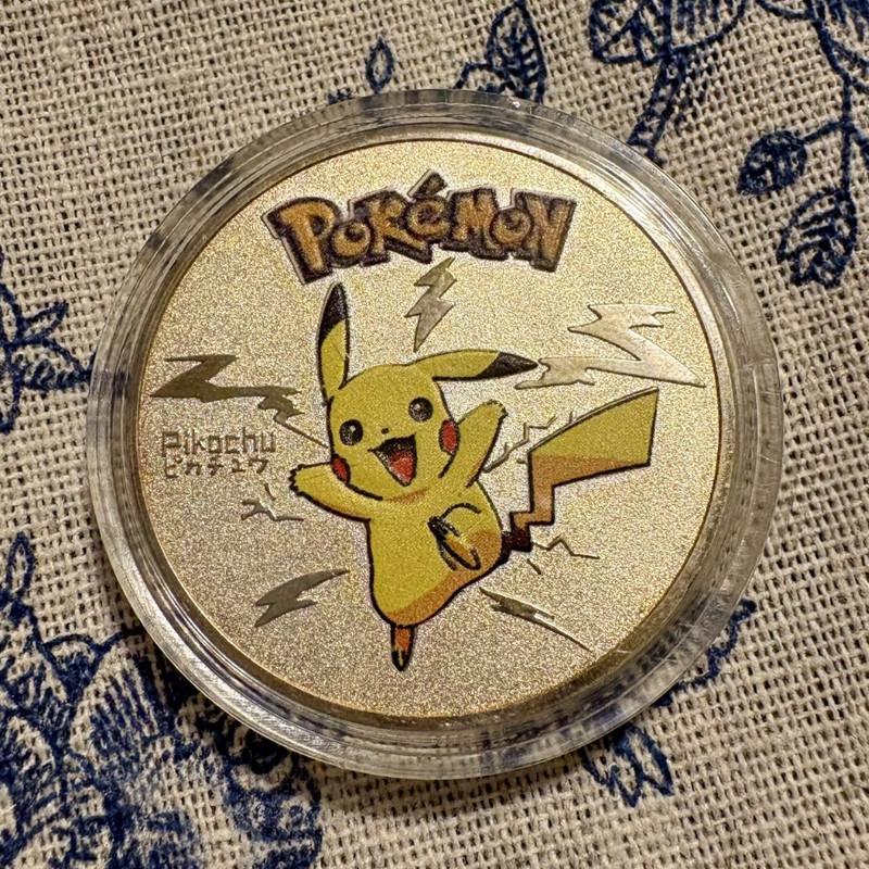 Pokémon Pikachu Embossed Metal CCG Coin Commemorative Pokémon TCG
