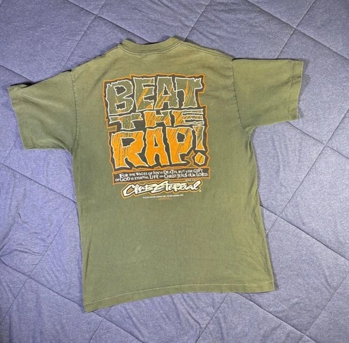 Jesus Christ Club Eternal Beat The Rap Vintage 90s Single St 1990s vintage concert t-shirt, vintage, size XL, single stitch, B+ condition