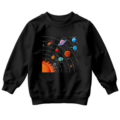 Merkur Venus Erde Mars Jupiter Jungen Mädchen Kinder Sweatshirt Sonnensystem