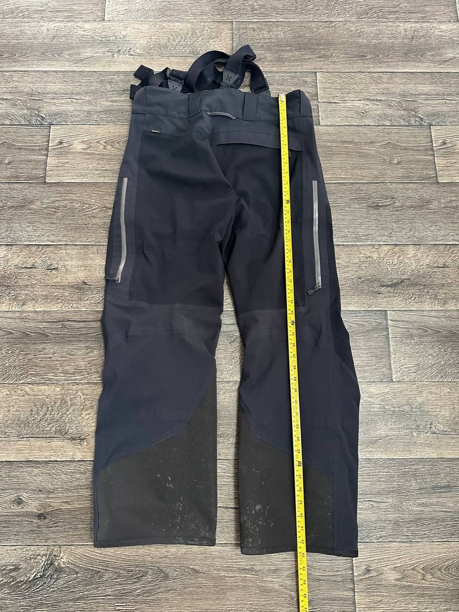 HAGLOFS COULOIR II BLACK HIKING SKI PANTS MEN TROUSERS GORETEX