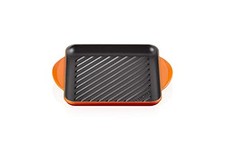 LE CREUSET Cast Iron square Grill 24 x 24 cm Volcanic NEW