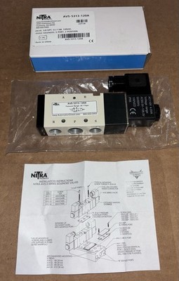 Nitra AVS-5313-120A Solenoid Valve 5 port, 2 position Manifold 120V 3/8'' NPT NEW