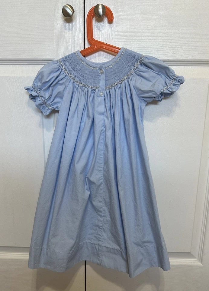 Size 3T Bishop Pumpkin Dress By Stitches Of Faith Thanksgiving - Image 2 of 4