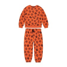 Way to Celebrate Halloween Pajamas 2 Piece Set Orange Jack-O-Lantern Size 5T