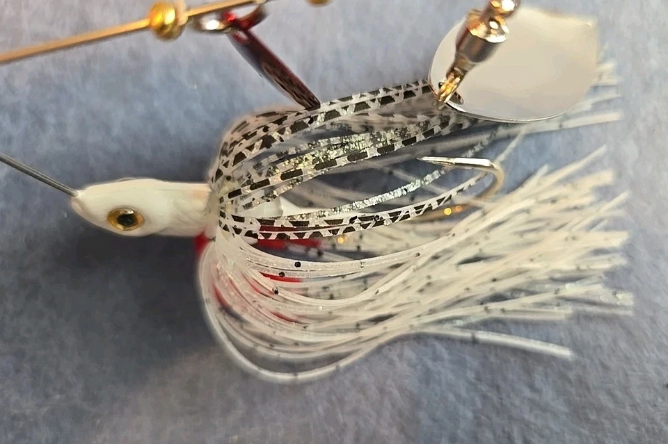 Lote de 2 Pro I Assassinator 1/4 oz Spinnerbait DWRN-BS Bleeding Shad Foto 3 de 4