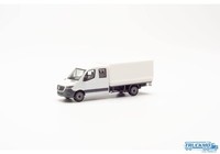 Herpa Minikit Mercedes Benz Sprinter Neue Doppelkabine Mit Pritsche Weiß 013499