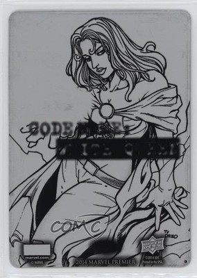 2014 Marvel Premier Printing Plate Black Front 1/1 White Queen Emma Frost i1f