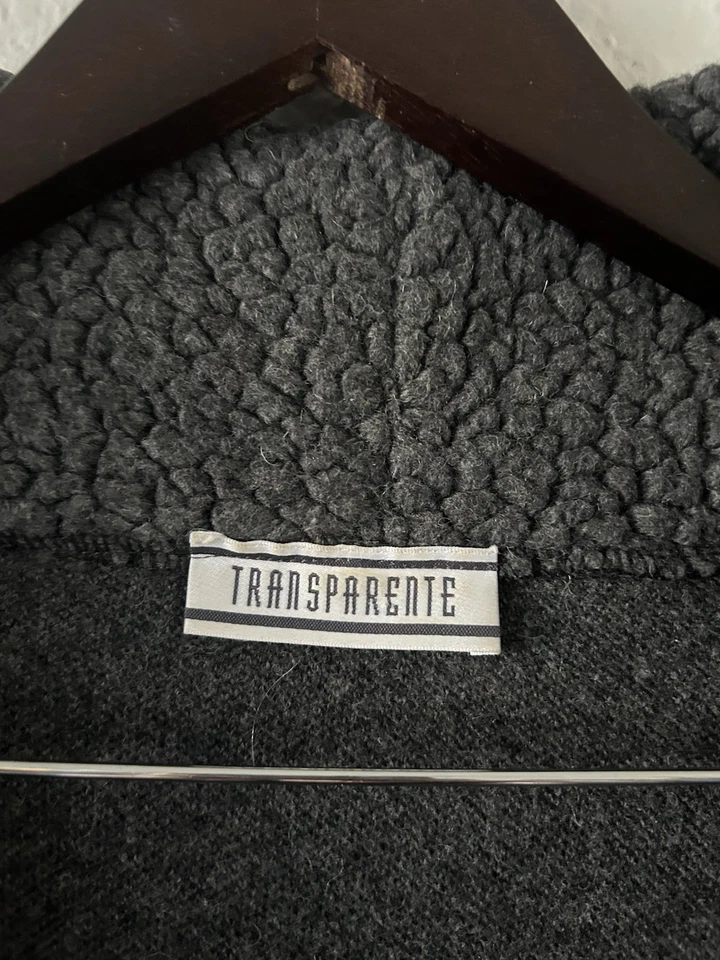 Chaleco polar gris Alemania transparente chaqueta de invierno arte para usar OS Lagenlook Foto 2 de 4