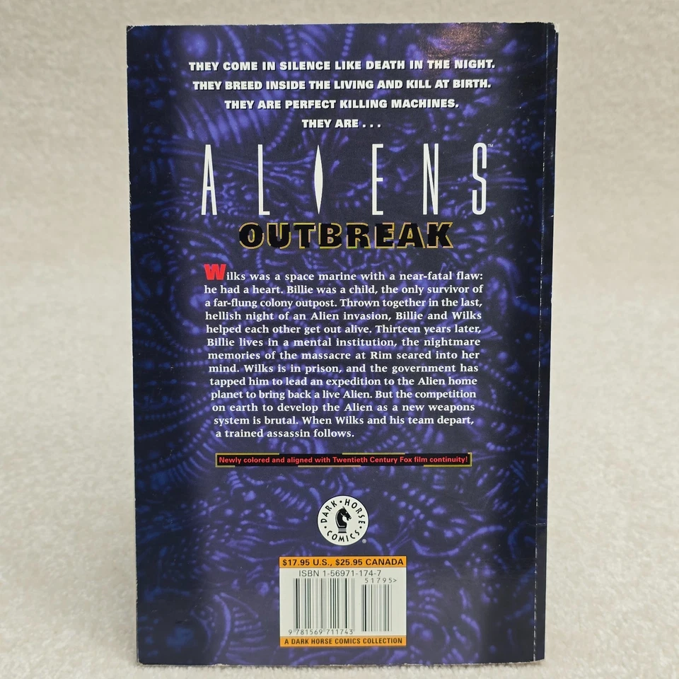 Aliens Outbreak TPB GN Dark Horse Comics 1996 1st Print Verheiden OOP - Image 4 of 4