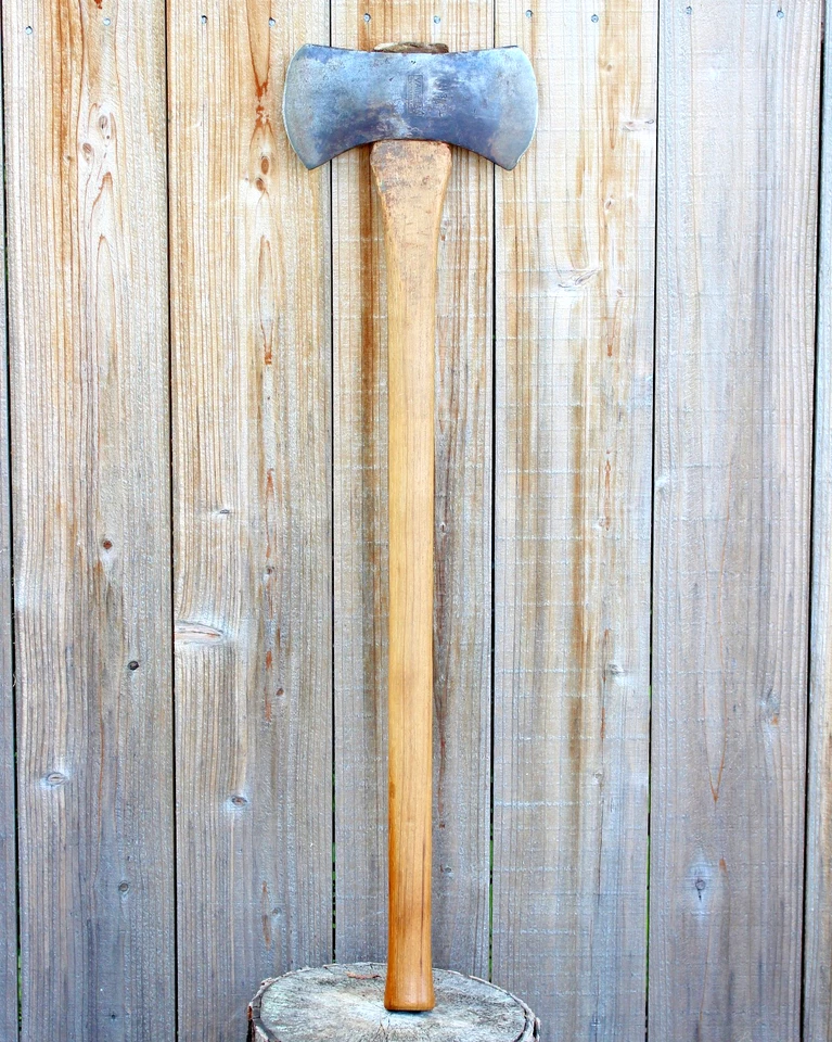 Cabezal de hacha de doble broca Vaughan Supersteel de colección 9 3/8” L, 3 lb, 35" de largo, hecho en EE. UU., CONTENEDOR Foto 4 de 4