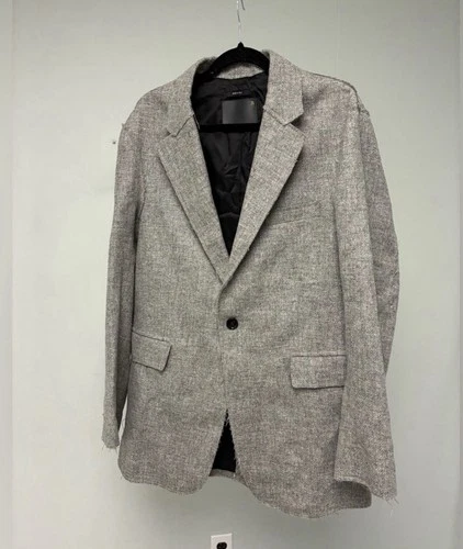 $1695 Brand New R13 Oversized Ragged Blazer Grey Small image 6