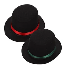  2pcs Pet Costume Top Hats - Dog Cat Party Hat Accessory Cute Puppy Formal