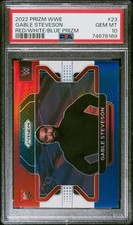 2022 Panini Prizm WWE #23 Gable Steveson Red White & Blue Prizm Rookie PSA 10