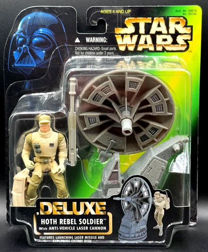 Star Wars Deluxe Hoth Rebel Soldier with Anti-Vehicle Laser Cannon NEW