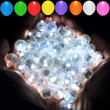 100Pcs White Balloon Lights,Long Standby Time Waterproof Mini Light,Battery Powe