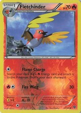 Fletchinder Uncommon XY Base Set 27/146 MP Reverse Holo LP-MP