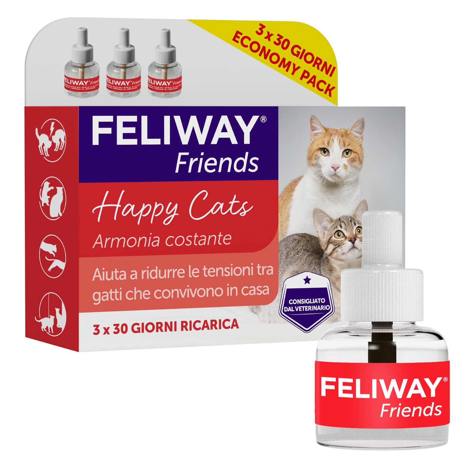 Ricarica FELIWAY Friends 3 Mesi - Armonia Multigatto Professionale