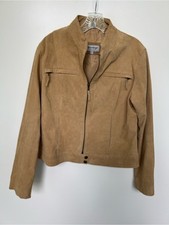 Vintage leather women s Zip-Front moto Jacket - Tan