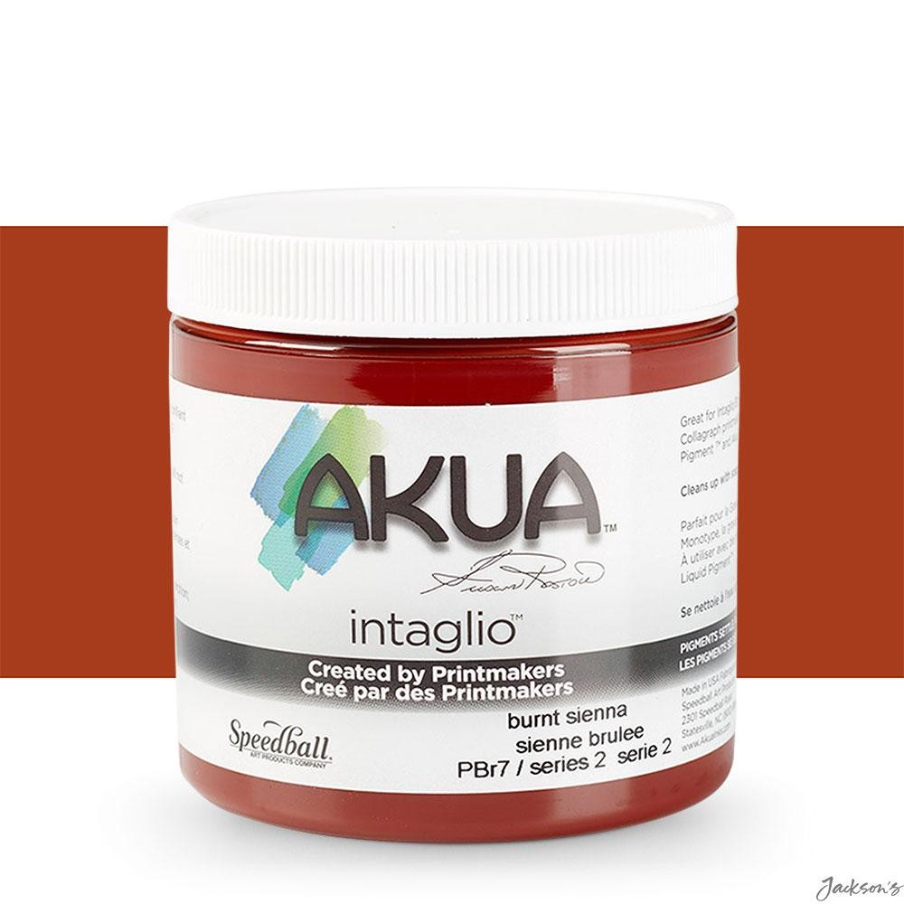 Akua Intaglio Ink Soy Based 237ml Burnt Sienna Printmaking Relief Monotype