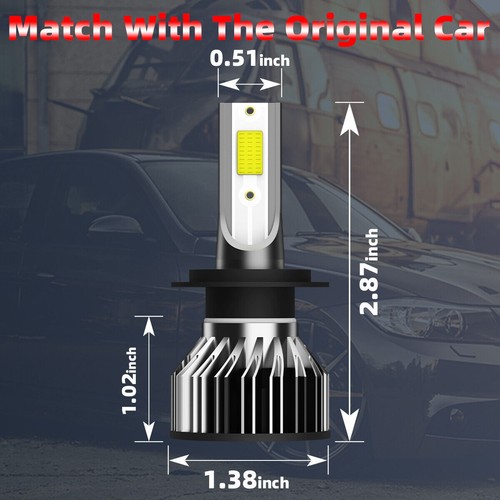H7+H11+H11 LED Headlight Fog Light Bulbs Combo Kits For Ford Fusion 2006-2018 - Picture 4 of 12