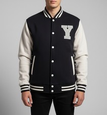Versity Jacket Black And Beige For Men Brand New (4 SIZE AVAILABLE) SMALL TO XL