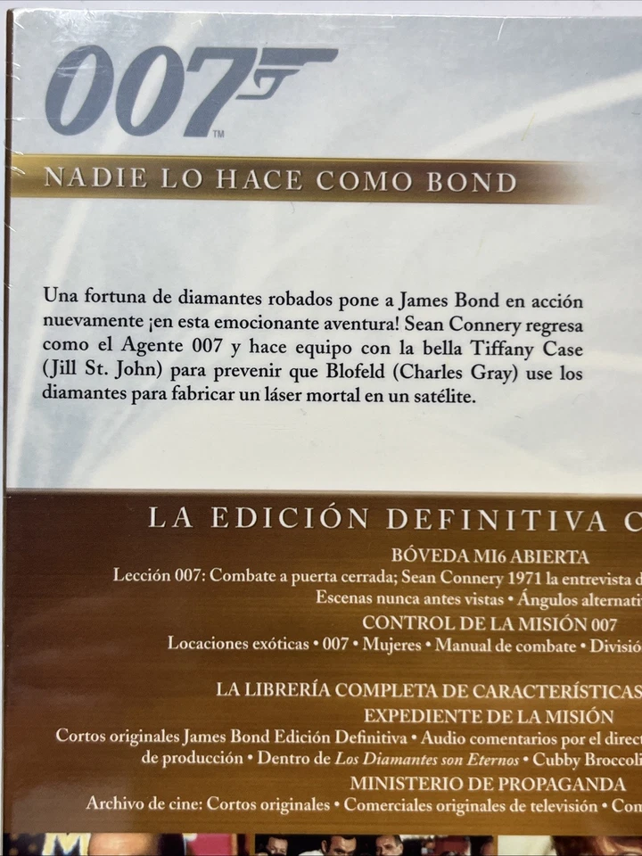 LOS DIAMANTES SON ETERNOS (DVD) BRAND NEW!!! SPANISH ARTWORK James Bond - Image 4 of 4