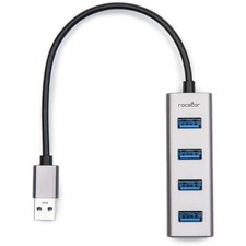 Rocstor Y10A270A1 4-Port USB 3.0 Hub USB-A to 4x USB-A SuperSpeed Portable Hub
