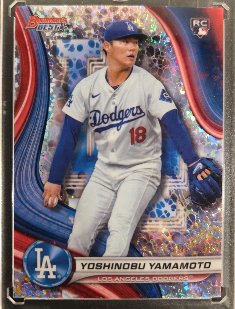 2024 Bowman's Best YOSHINOBU YAMAMOTO RC ROOKIE Mini DIAMOND/299#34 LA D Dodgers