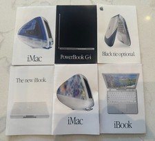x6 Rare Vintage Apple Promotional Product Foldout Flyers iMac iBook PowerBook